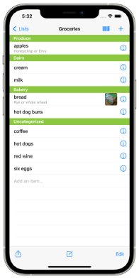 OurGroceries for iPhone